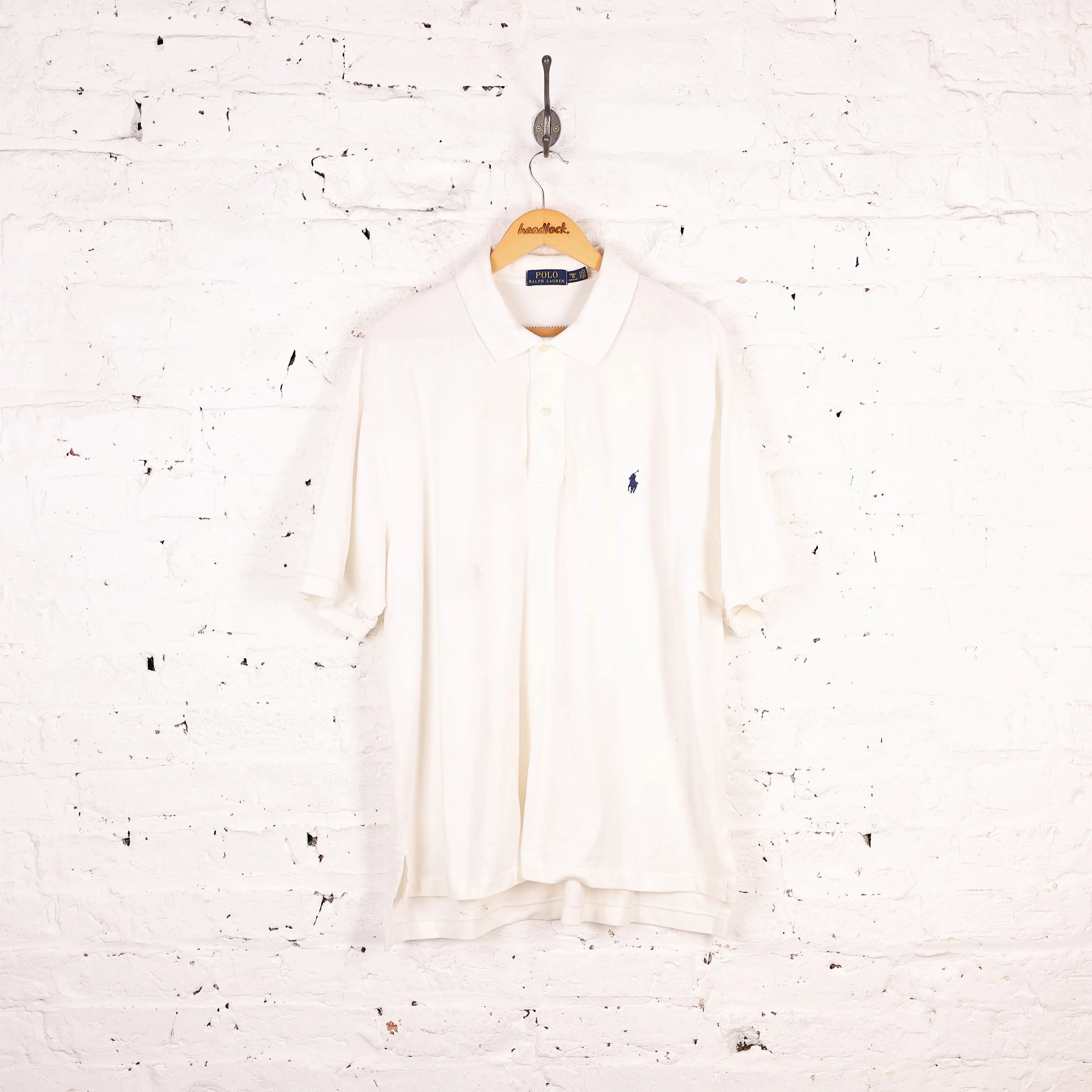 Ralph Lauren Short Sleeve Polo Shirt - White - XL
