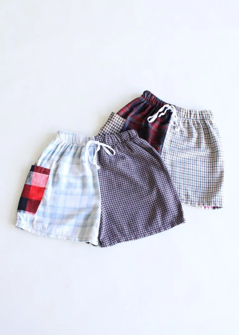 RCYCLD Eco Flannel Pieced Shorts