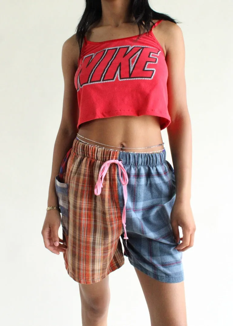 RCYCLD Eco Flannel Pieced Shorts