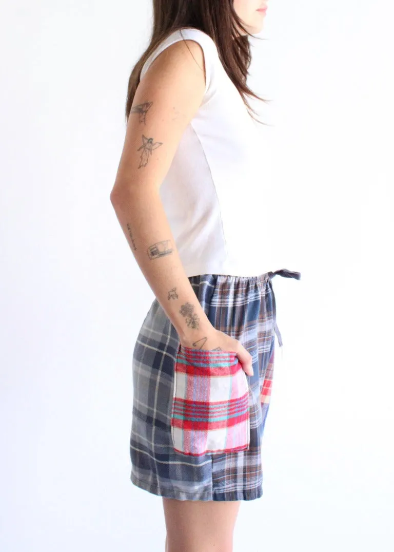 RCYCLD Eco Flannel Pieced Shorts