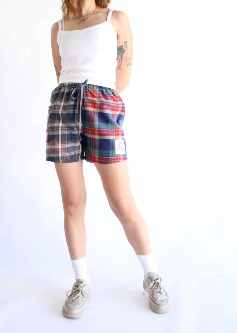 RCYCLD Eco Flannel Pieced Shorts