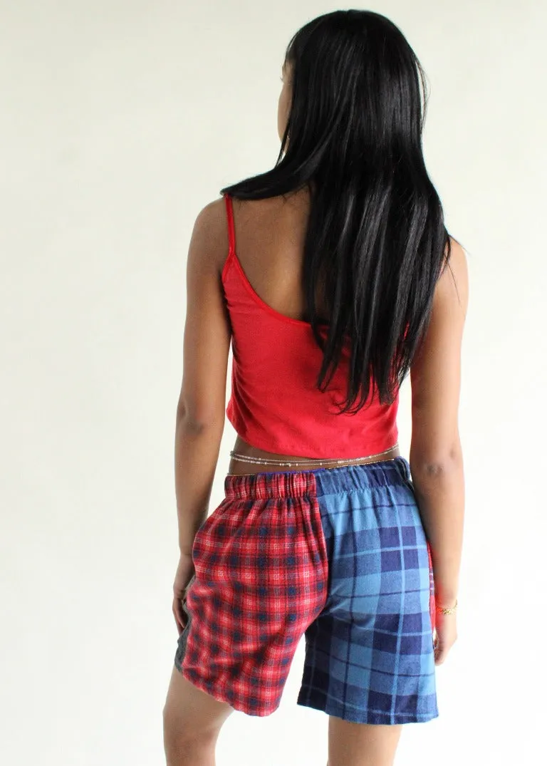 RCYCLD Eco Flannel Pieced Shorts