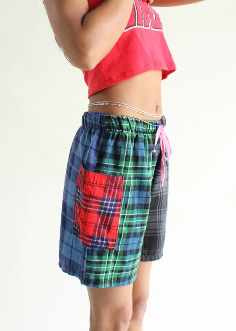 RCYCLD Eco Flannel Pieced Shorts