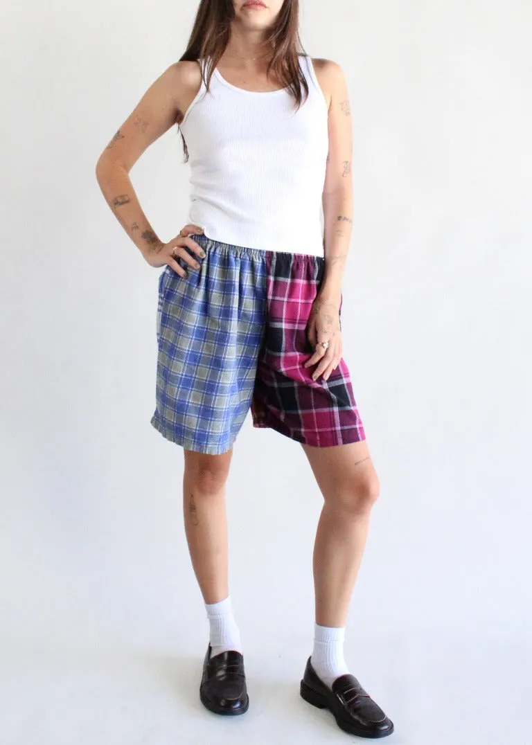 RCYCLD Flannel Pieced Shorts