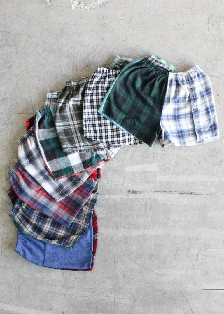 RCYCLD Flannel Pieced Shorts