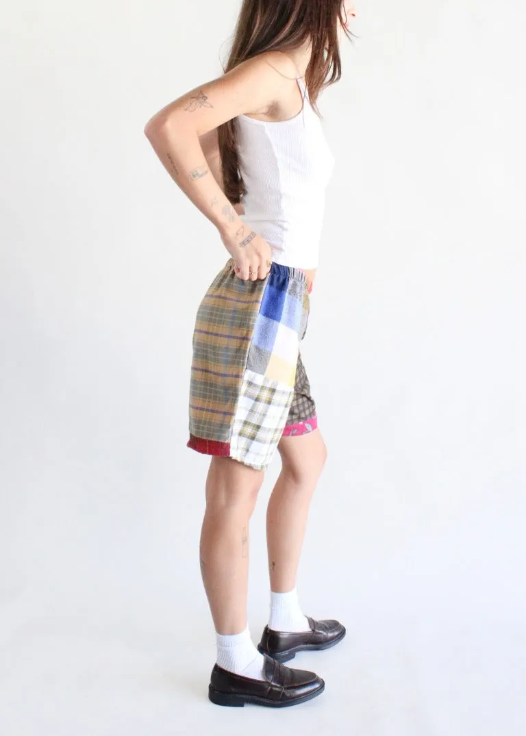 RCYCLD Flannel Pieced Shorts