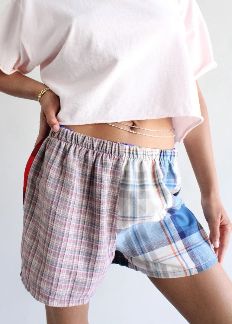 RCYCLD Flannel Pieced Shorts