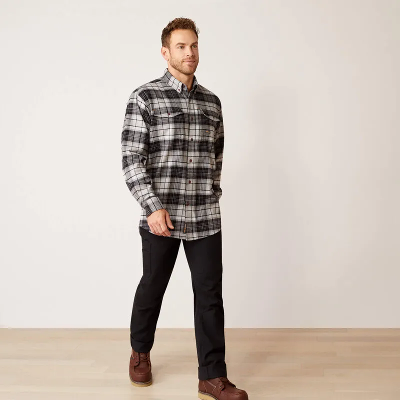 Rebar Flannel DuraStretch Work Shirt - Charcoal Grey - 10051973