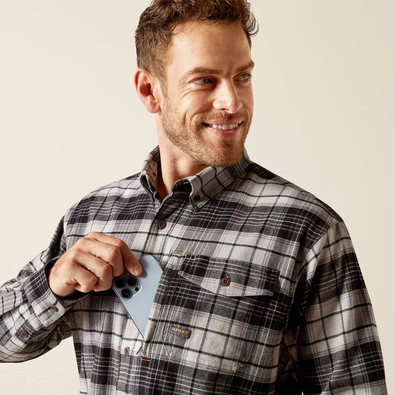 Rebar Flannel DuraStretch Work Shirt - Charcoal Grey - 10051973