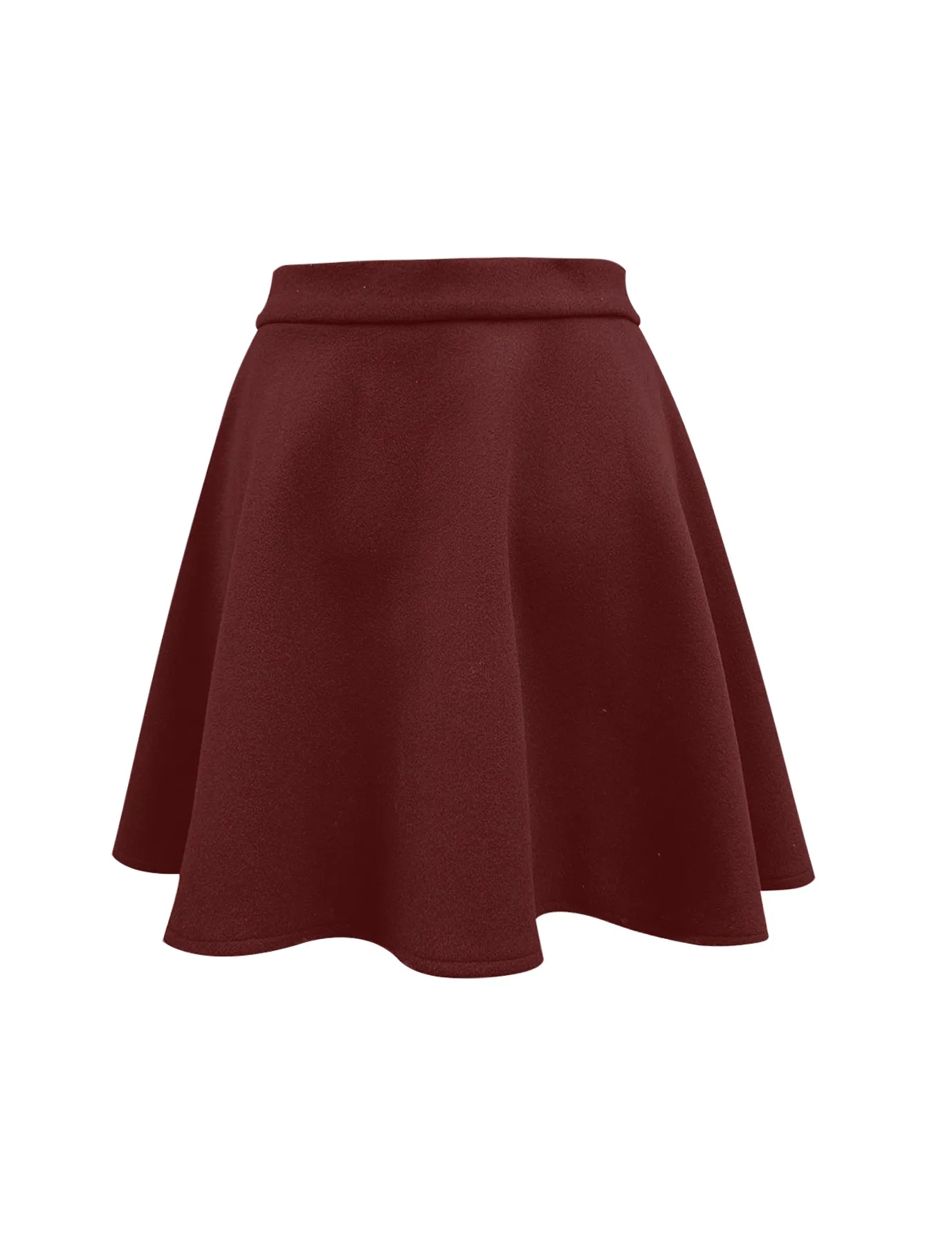 Red Buttoned Skater Skirt