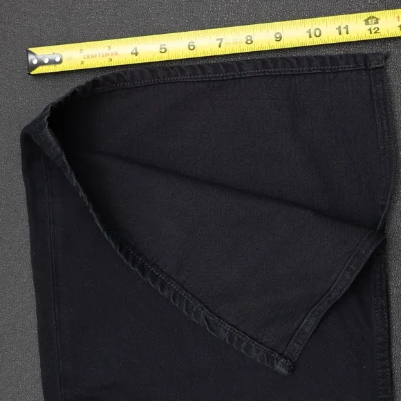 RE/DONE Womens Jeans Size 24 Black Wide Leg Slit Ankle Low Rider Loose NWOT