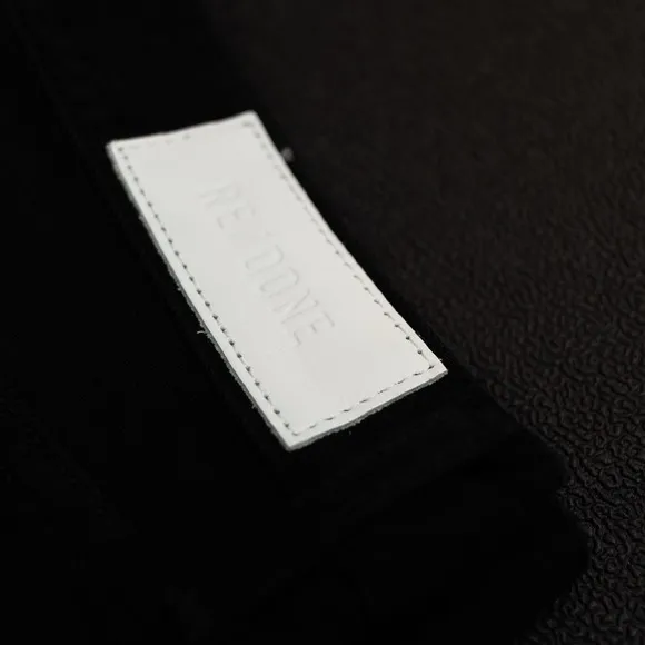 RE/DONE Womens Jeans Size 24 Black Wide Leg Slit Ankle Low Rider Loose NWOT