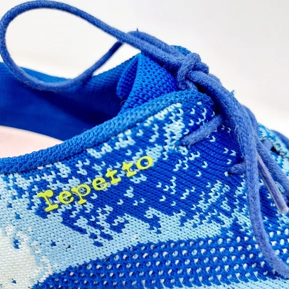 Repetto Blue &amp; White Fabric Sneakers Size 7.5
