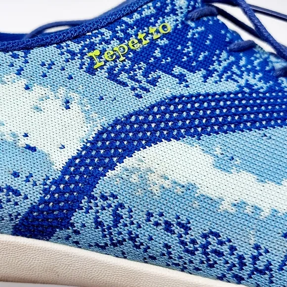 Repetto Blue &amp; White Fabric Sneakers Size 7.5