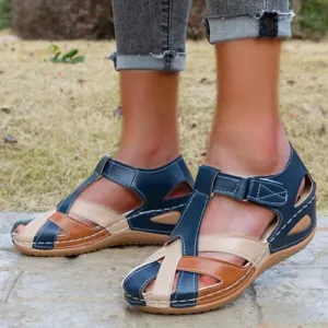 Retro Walking Wedge Sandals