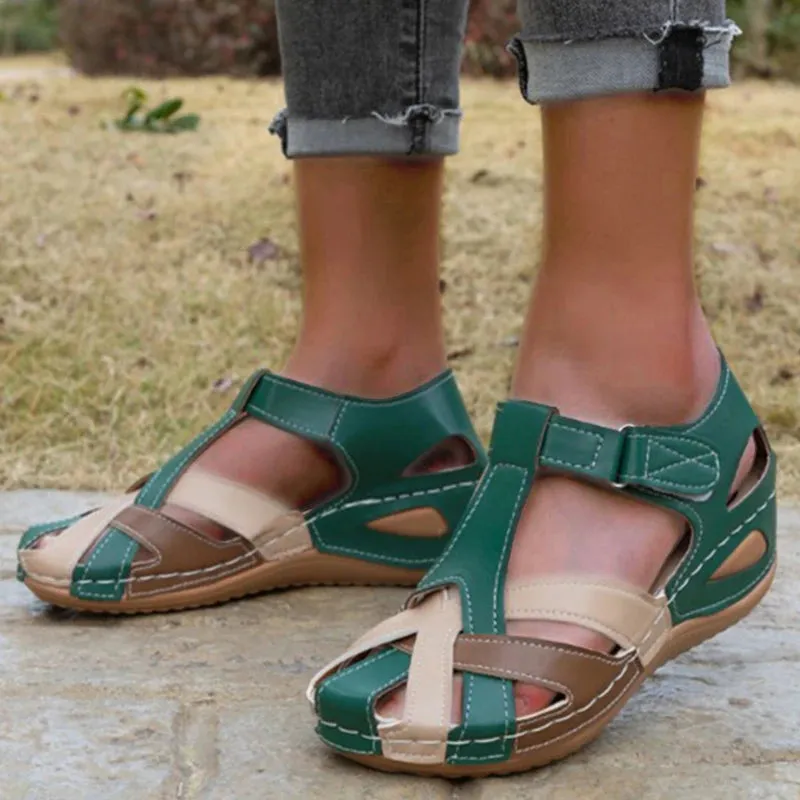 Retro Walking Wedge Sandals