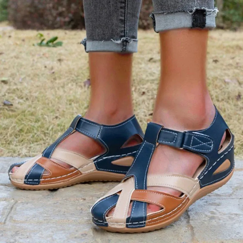 Retro Walking Wedge Sandals