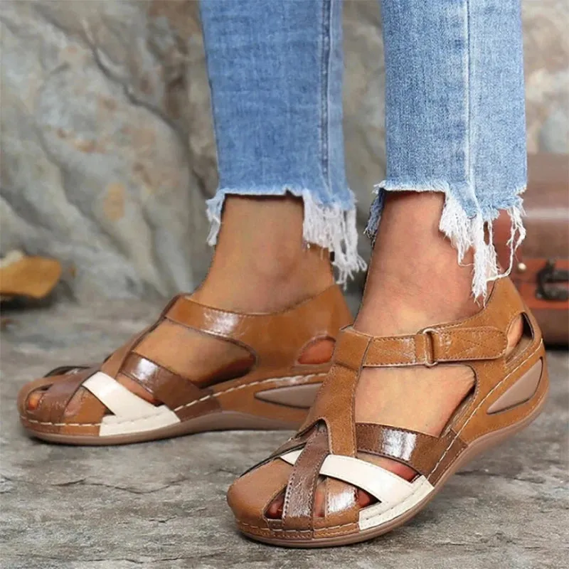 Retro Walking Wedge Sandals