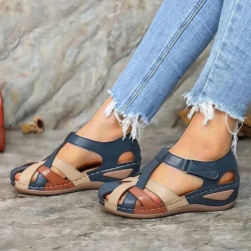 Retro Walking Wedge Sandals