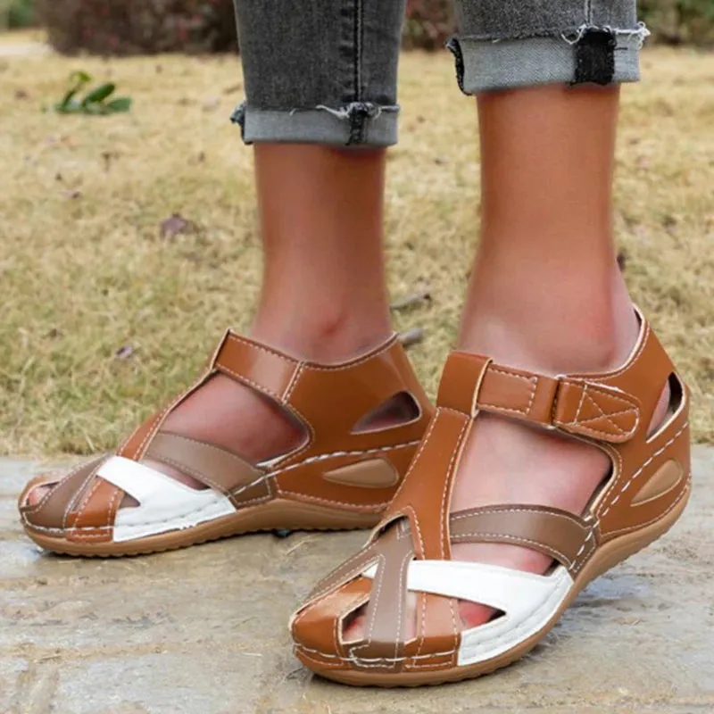 Retro Walking Wedge Sandals