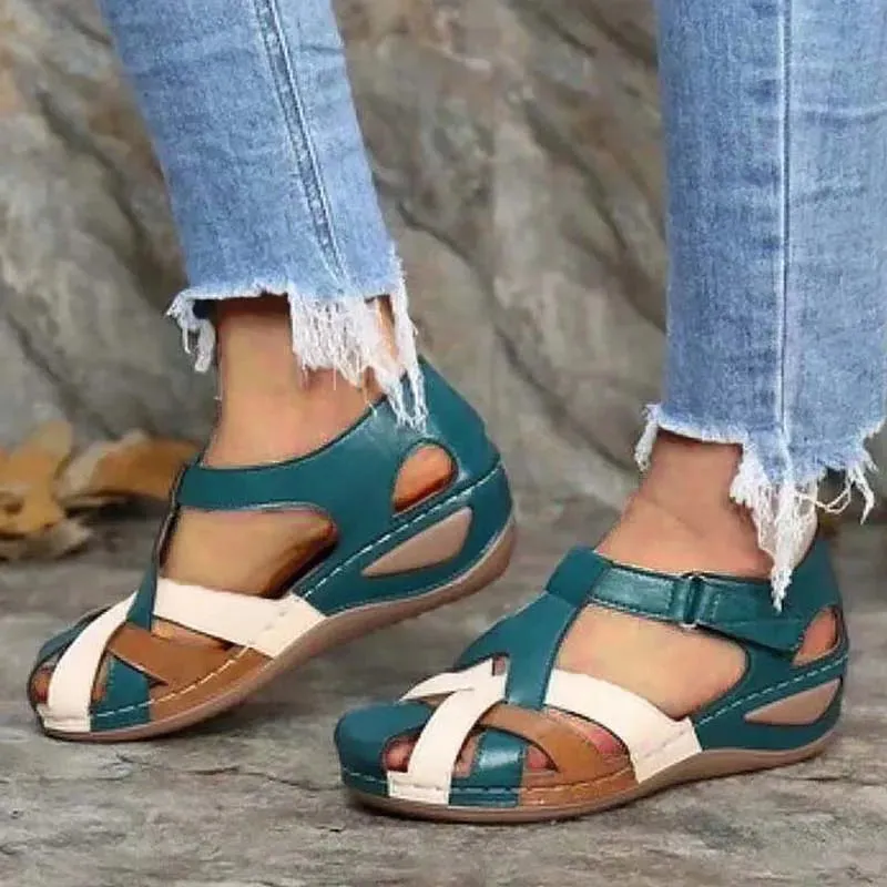 Retro Walking Wedge Sandals