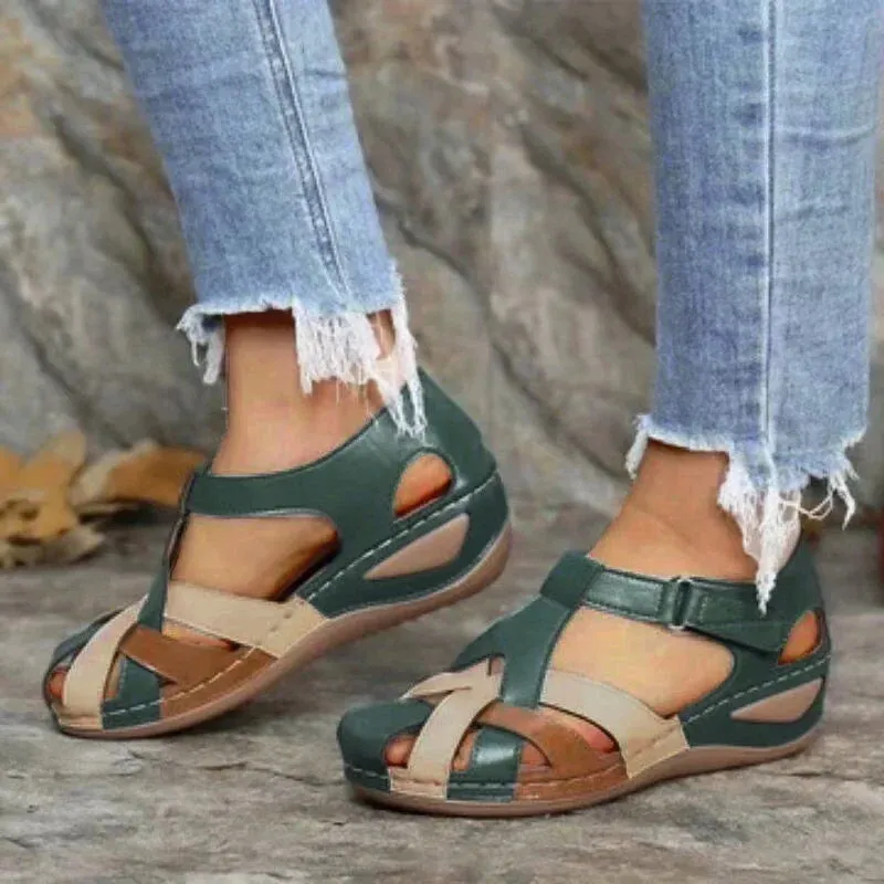 Retro Walking Wedge Sandals
