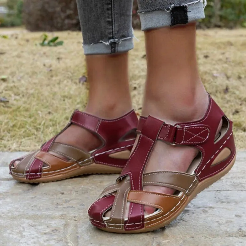 Retro Walking Wedge Sandals