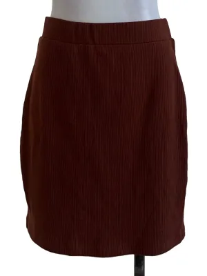 Rich Brown Red Knit Skirt