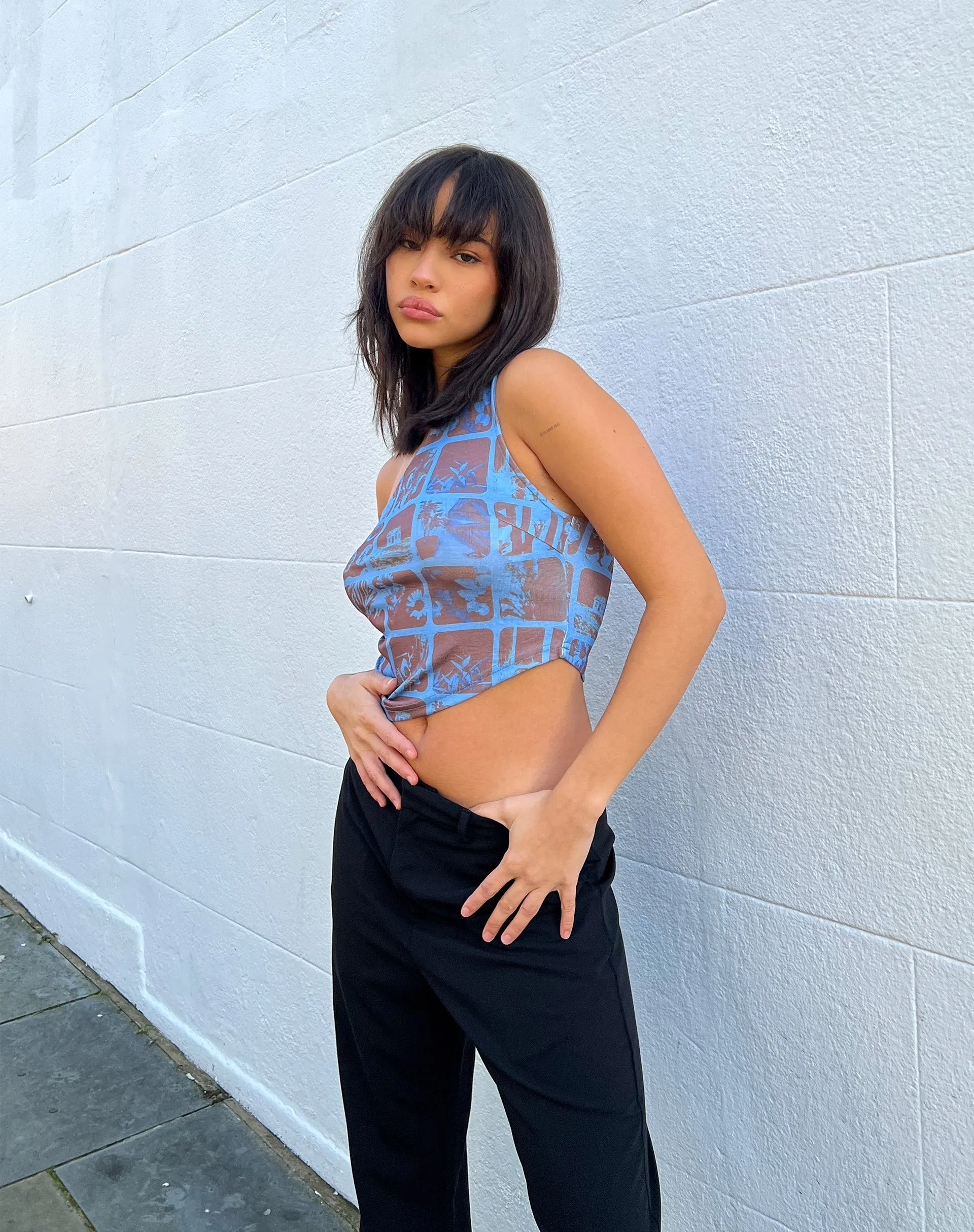 Rinja Top in Photographic Blue