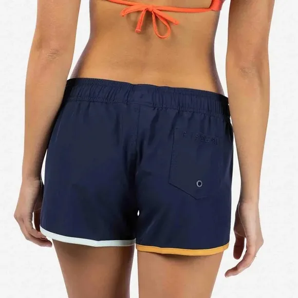 RIP CURL Boardshort Day Break Navy Blue Size M Side 3 inch Multicolor NWT