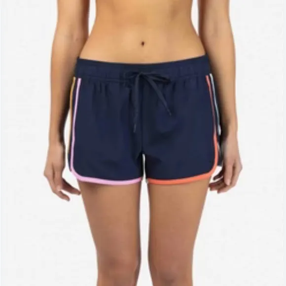 RIP CURL Boardshort Day Break Navy Blue Size M Side 3 inch Multicolor NWT