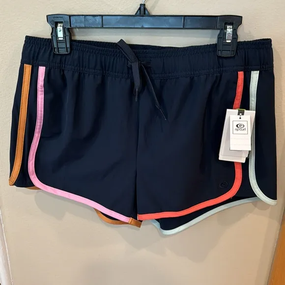 RIP CURL Boardshort Day Break Navy Blue Size M Side 3 inch Multicolor NWT