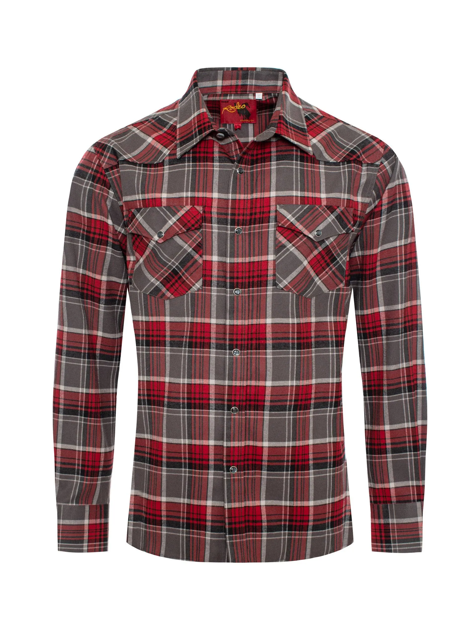 Rodeo Clothing Men's Western Long Sleeve Flannel Shirts With Snap Buttons FLS300-310