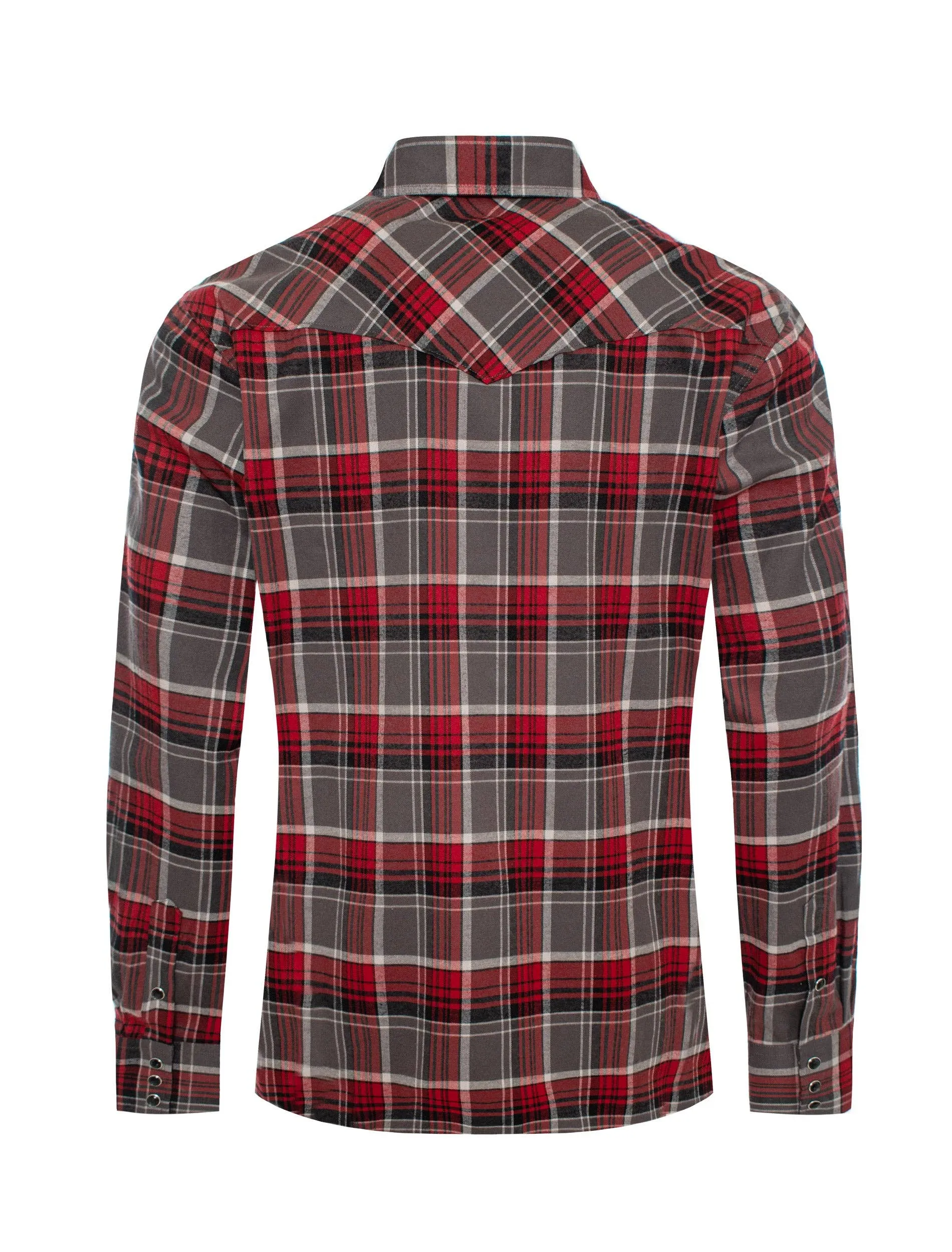 Rodeo Clothing Men's Western Long Sleeve Flannel Shirts With Snap Buttons FLS300-310