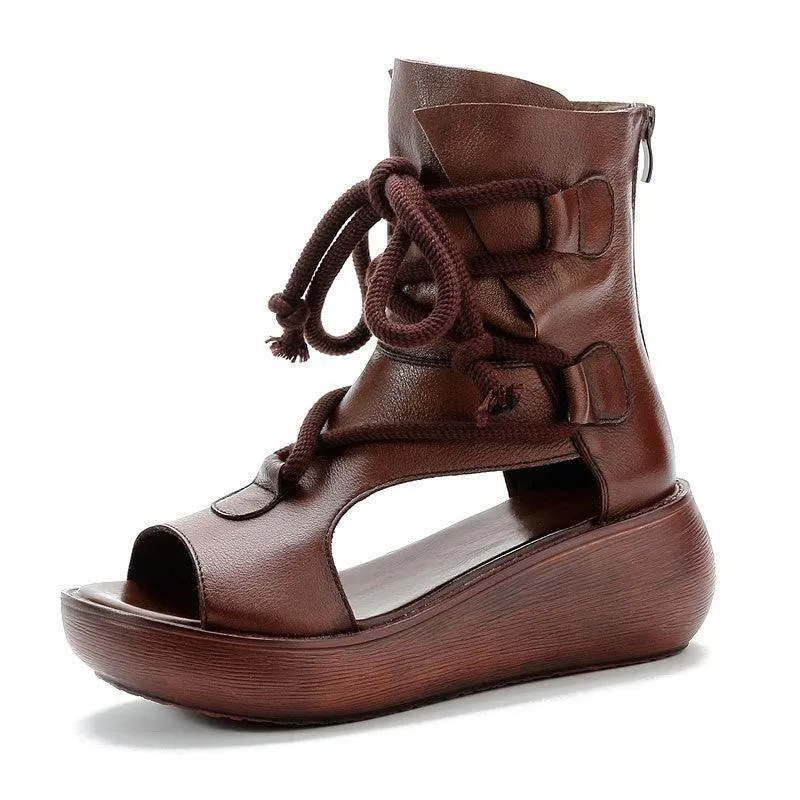 Roman Sandal casual thick bottom wedge heel comfortable Martin boots