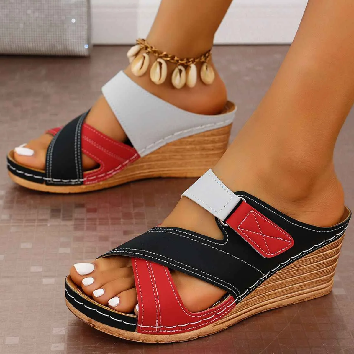 Round Toe Wedge Sandals for Comfort and Style