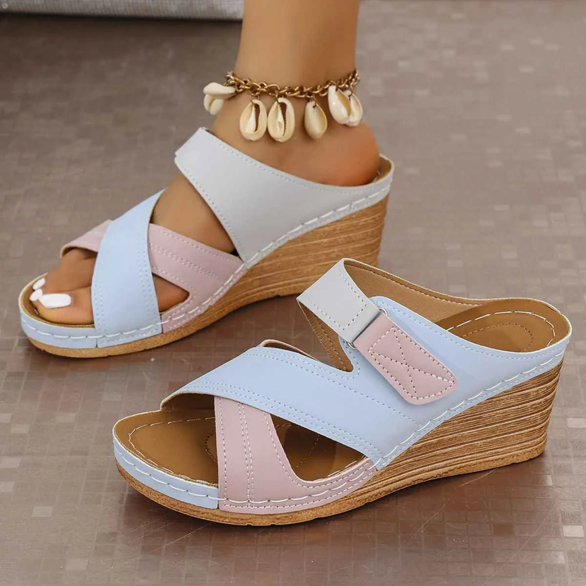 Round Toe Wedge Sandals for Comfort and Style