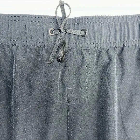 ROXY 14 Black White Logo Wave Board Shorts