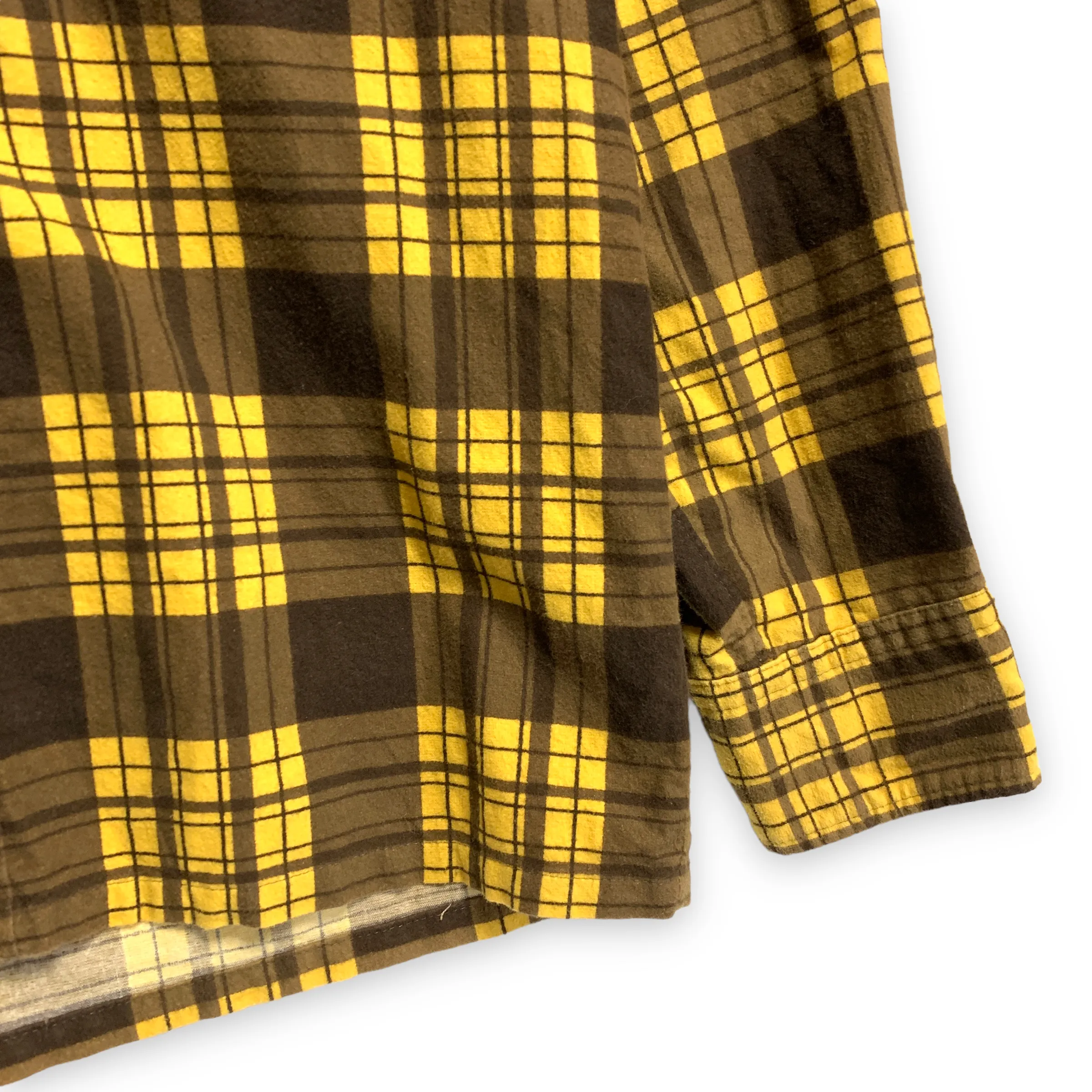 [S] Needles Flannel BD Shirt Yellow Brown