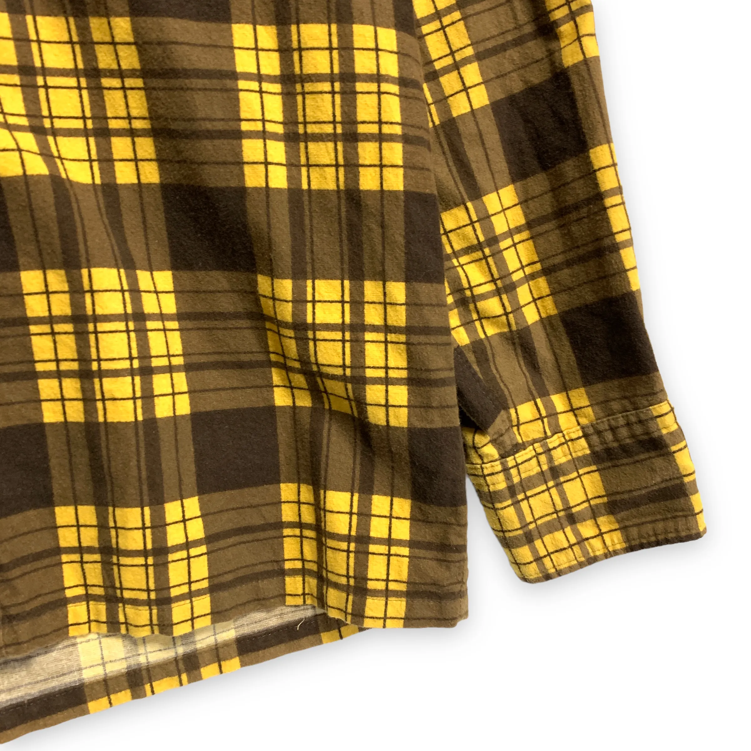 [S] Needles Flannel BD Shirt Yellow Brown