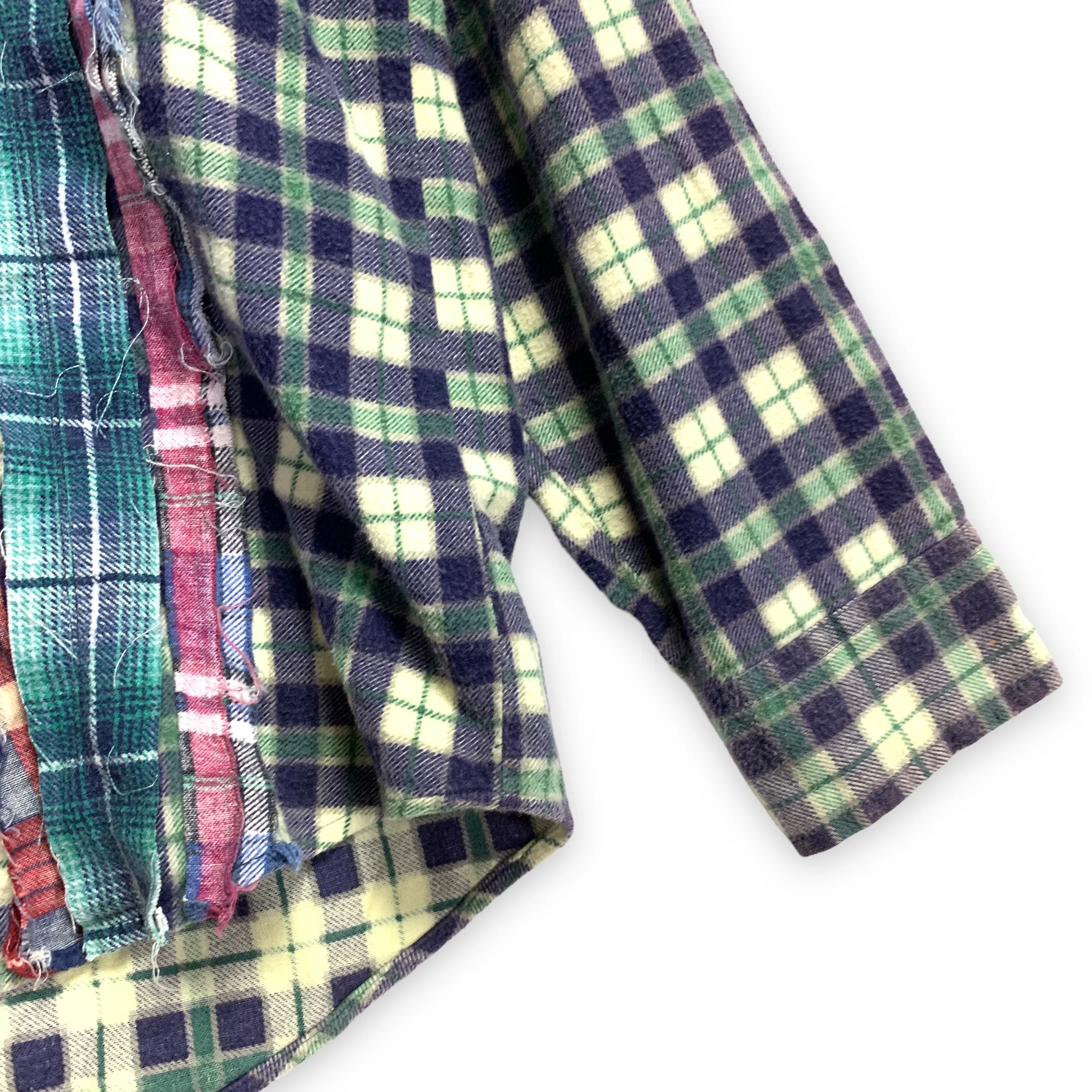 [S] Needles Rebuild Ribbon Cut Flannel Shirt