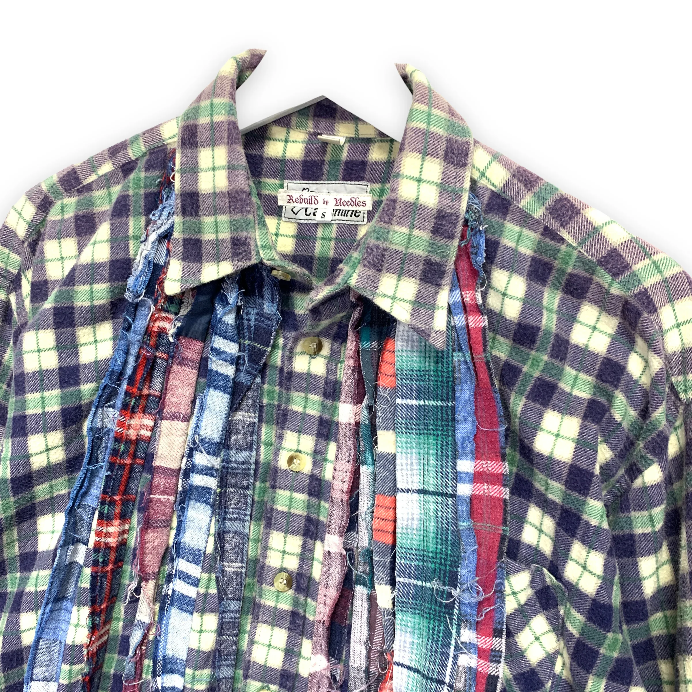 [S] Needles Rebuild Ribbon Cut Flannel Shirt