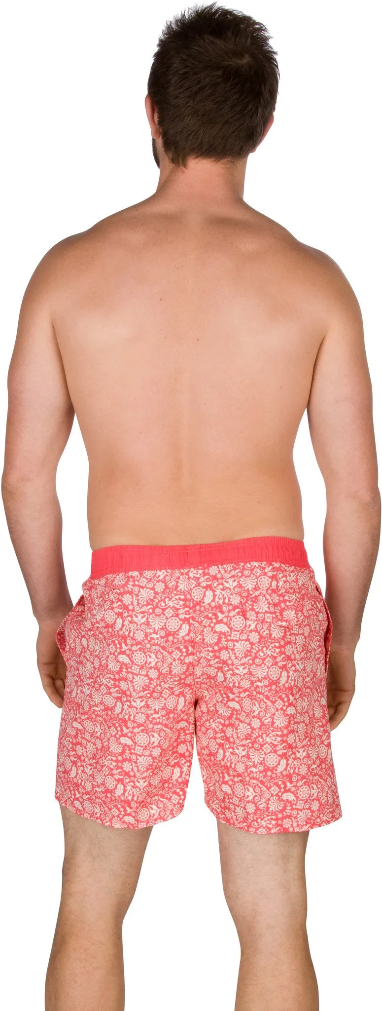 Sakkas Mens Eli Ebru Pattern Floral Marbling Skate Surf Board Short / Swim Trunks