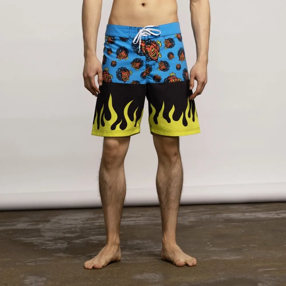 Santa Cruz Board Shorts Delfino Devil Mask - Blue