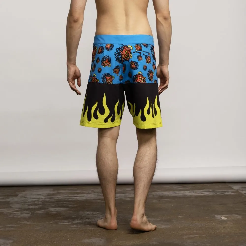 Santa Cruz Board Shorts Delfino Devil Mask - Blue