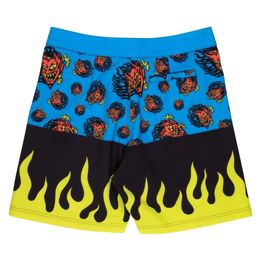 Santa Cruz Board Shorts Delfino Devil Mask - Blue