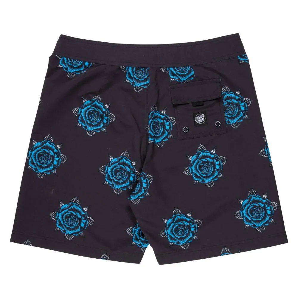 Santa Cruz Board Shorts Dressen Rose Crew One - Black