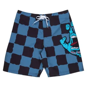 Santa Cruz Board Shorts Screaming Hand - Dusty Blue Check