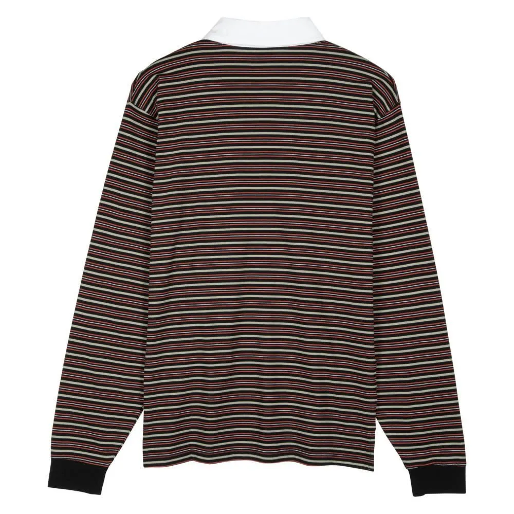 Santa Cruz L/S Polo Mini Hand Stripe - Black Stone Stripe