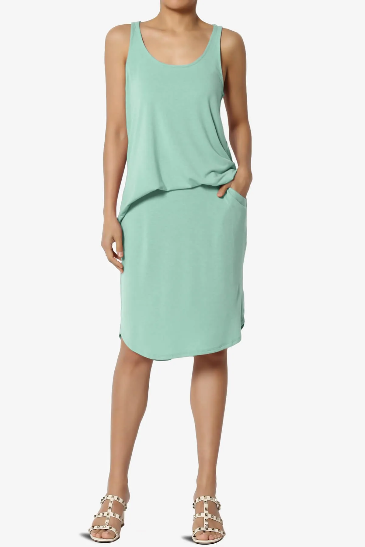 Santo Scoop Neck Loose Fit Tank Top